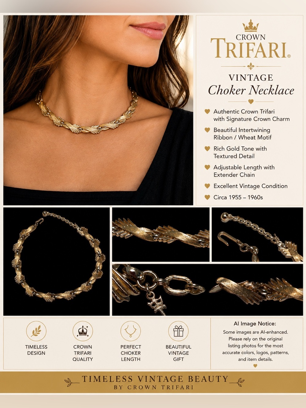 Vintage Crown Trifari Choker